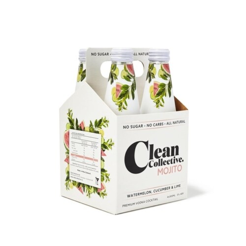 Clean Collective Watermelon, Cucumber & Lime Vodka Mojito 4 Pack